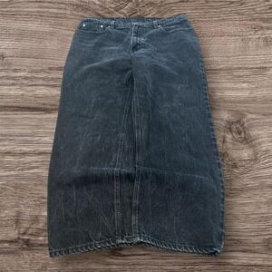 Ralph Lauren Polo Y2K Baggy Black Wash Denim Jeans 34x26